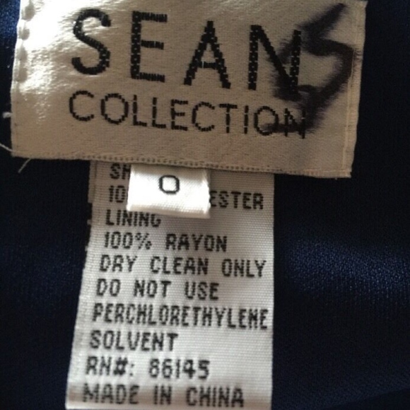 SEAN COLLECTION  Navy Blue Midnight dress Size 0 - Picture 4 of 5